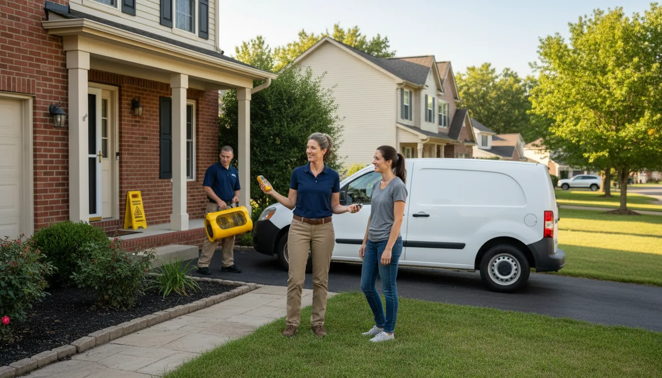 Residential water damage restoration in University City, MO